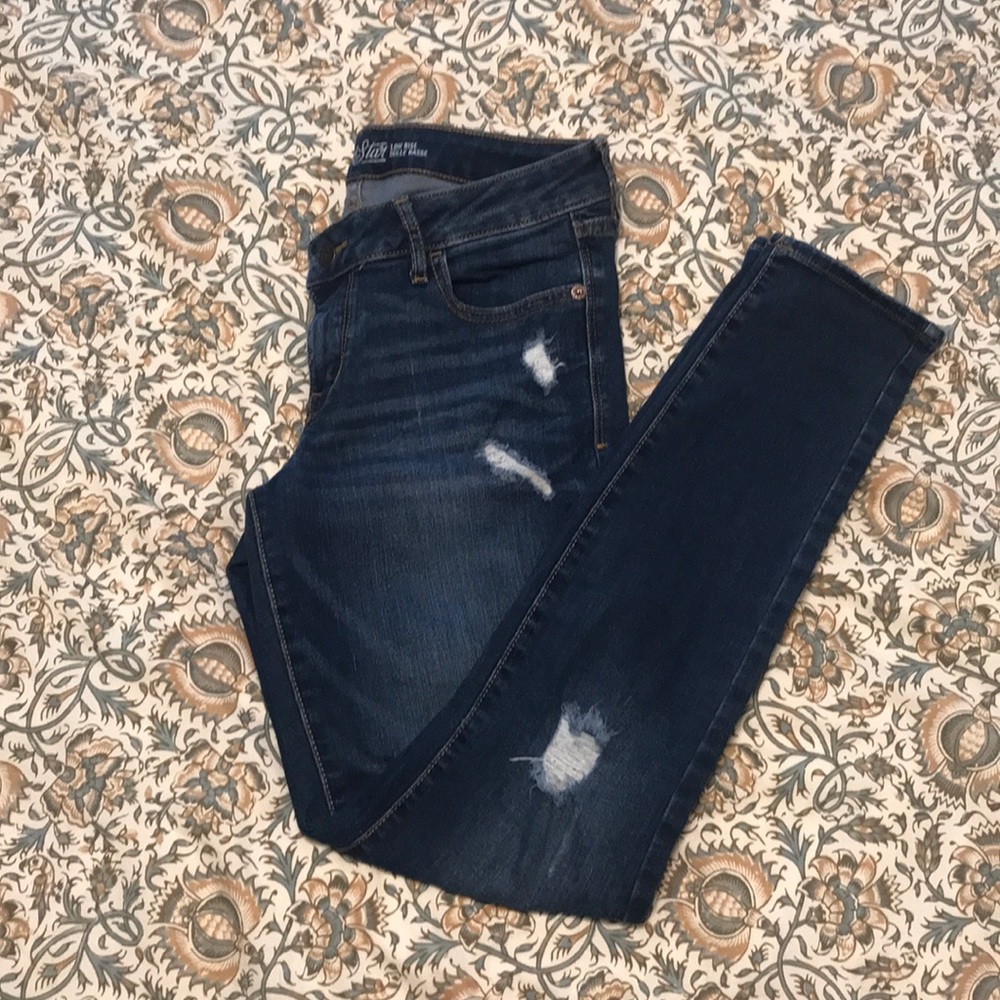 Old navy rock star distressed jeans